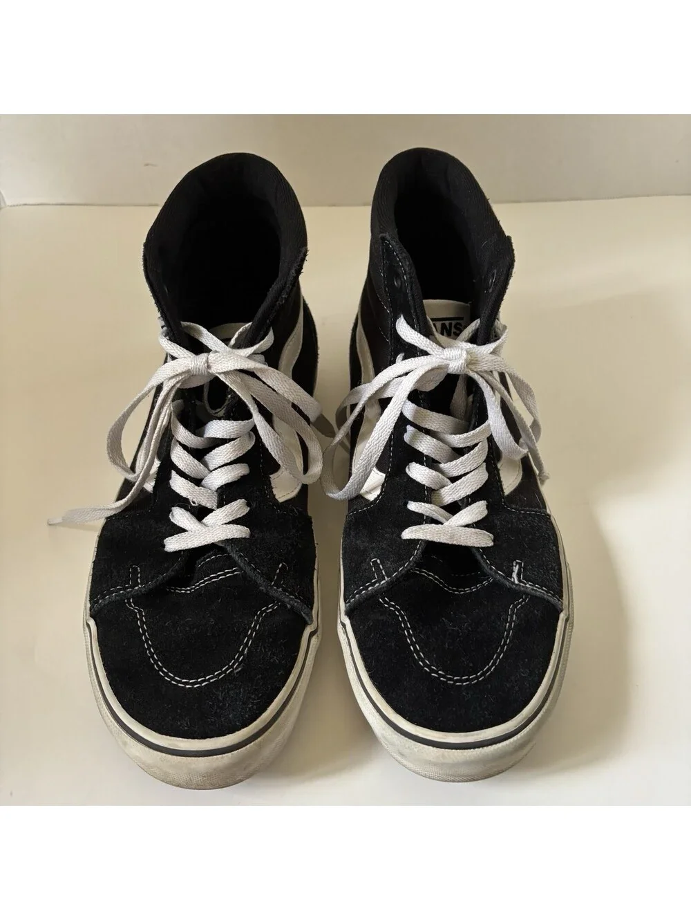 Vans Sk8-Hi Black White High Top Sneakers Mens 7 Classic Skate Shoes